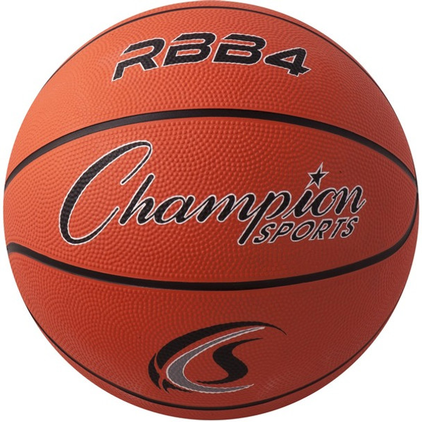 Champion Sports Intermediate Rubber Basketball Orange - 28.50" - 6 - Rubber, Nylon - Orange - 1  Each