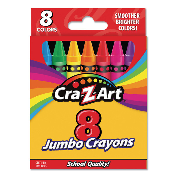 Jumbo Crayons, 8 Assorted Colors, 8/Pack