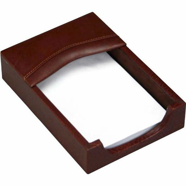 Dacasso Memo Holder - 1.38" x 4.75" - Leather - Mocha