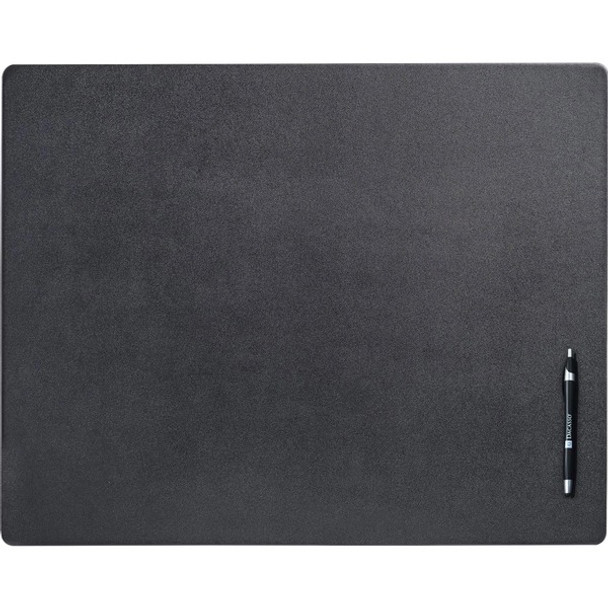 Dacasso Leather Desk Mat - Rectangular - 24" Width x 19" Depth - Felt - Top Grain Leather - Black