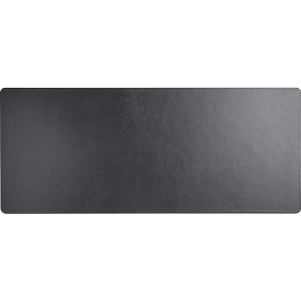 Dacasso Leather Keyboard/Mouse Desk Mat - Rectangular - 30" Width - Top Grain Leather, Velveteen - Black