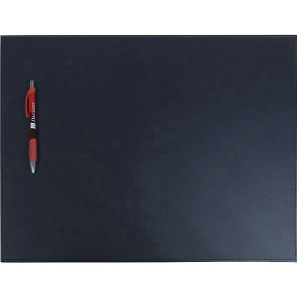 Dacasso Leatherette Conference Table Pad - Rectangular - 17" Width - Leatherette, Velveteen - Black