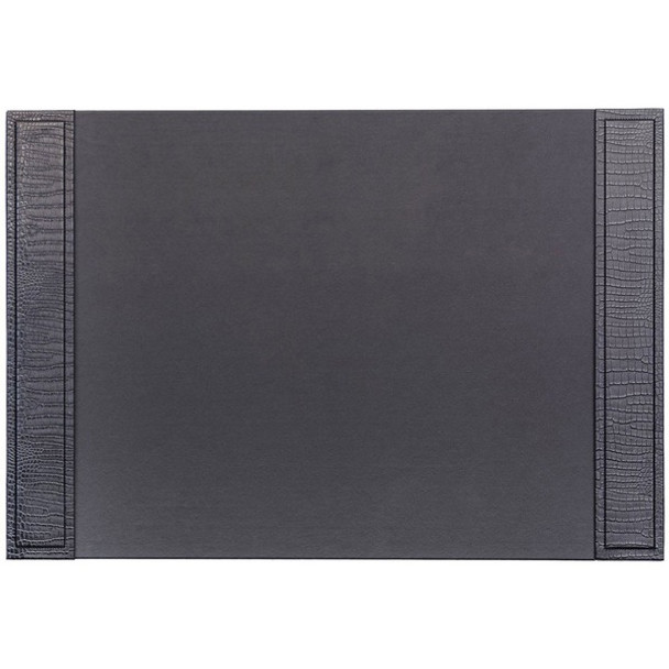 Dacasso Desk Pad - Rectangular - 25.5" Width x 17.25000" Depth - Felt Black Backing - Top Grain Leather - Black
