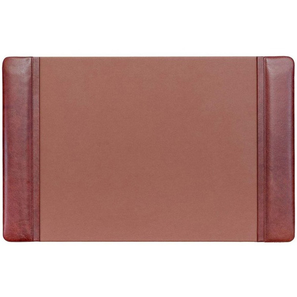 Dacasso Leather Side-Rail Desk Pad - Rectangular - 22" Width x 14" Depth - Felt Mocha Backing - Top Grain Leather - Mocha