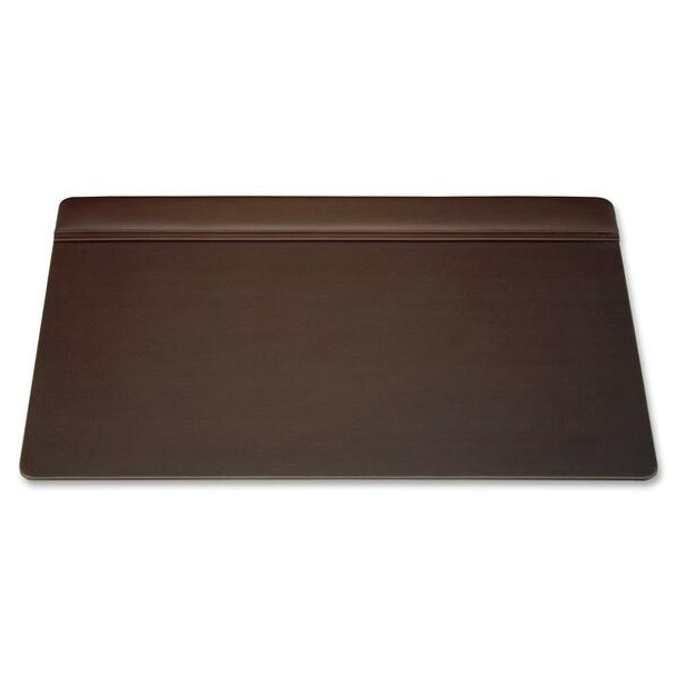 Dacasso Leather Top-Rail Desk Pad - Rectangular - 34" Width x 20" Depth - Felt - Top Grain Leather - Chocolate Brown