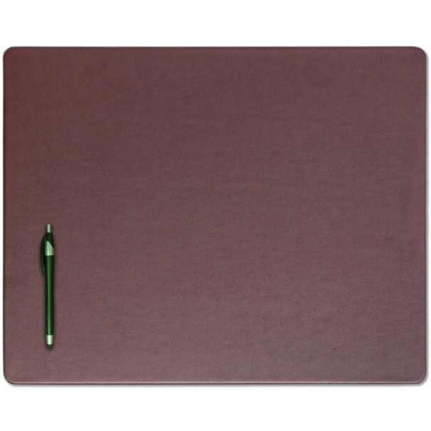Dacasso Leatherette Conference Table Pad - Rectangular - 20" Width - Leatherette, Velveteen - Chocolate Brown