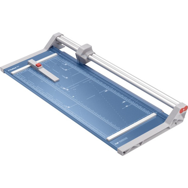 Dahle 554 Professional Rotary Trimmer - Cuts 20Sheet - 28" Cutting Length - 3.4" Height x 15.1" Width - Metal Base, Steel, Aluminum, Plastic - Blue