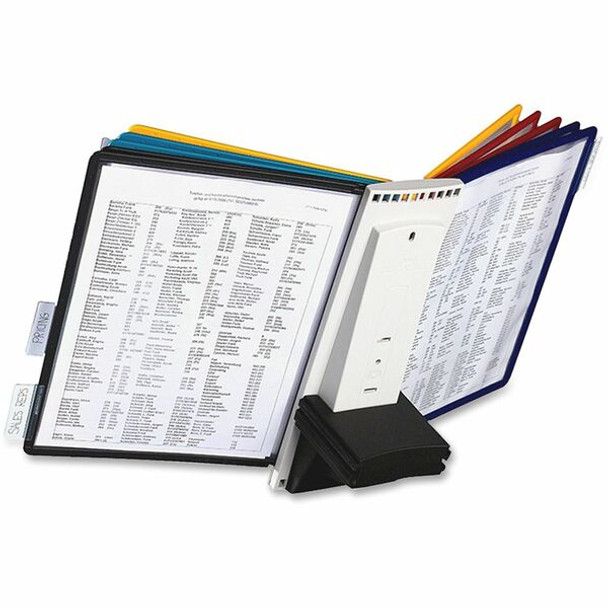 DURABLE&reg; Extension Set for SHERPA&reg; Reference Display System - 10 Double Sided Panels - Letter Size - Anti-Reflective/Non-Glare - Assorted Colors