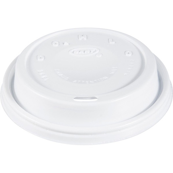 Dart Cappuccino Domed Lid - Dome - Plastic - 100 / Bag - 100 Per Bag - White