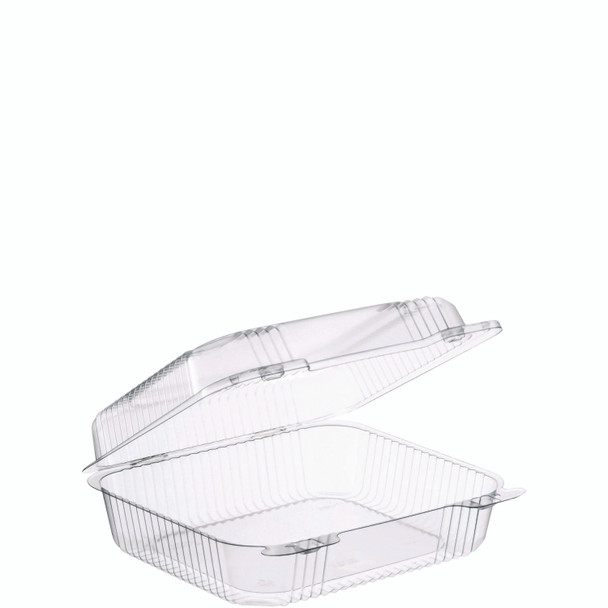 StayLock Clear Hinged Lid Containers, 7.8 x 8.3 x 3, Clear, Plastic, 125/Bag, 2 Bags/Carton