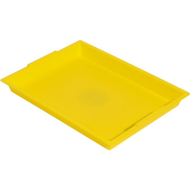 Deflecto Antimicrobial Finger Paint Tray - Painting - 1.83"Height x 16.04"Width x 12.07"Depth - Yellow - Polypropylene, Plastic