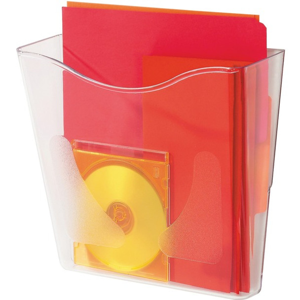 Deflecto Euro-Style DocuPocket - 1 Pocket(s) - 10" Height x 10.9" Width x 10.3" Depth - Clear - Plastic - 1 Each