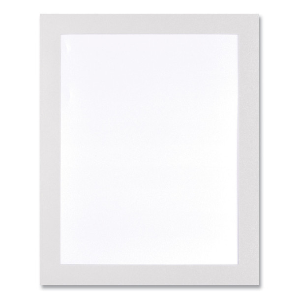 Self Adhesive Sign Holders, 11 x 17, Clear with White Border, 2/Pack