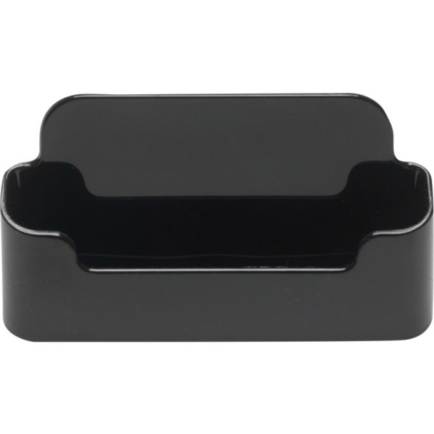 Deflecto Single Business Card Holder - 1.8" x 3.9" x 1.4" x - Plastic - 1 Each - Black