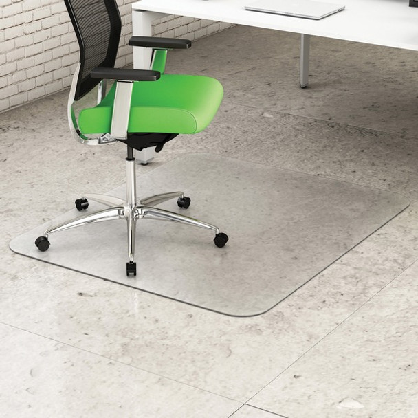 Deflecto Earth Source Hard Floor Chair Mat - Commercial, Carpet, Hard Floor - 48" Length x 36" Width x 0.10" Thickness - Rectangular - Clear - 1Each
