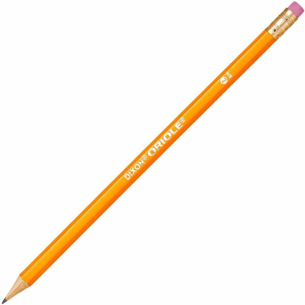 Dixon Oriole HB No. 2 Pencils - #2 Lead - Black Lead - Yellow Wood Barrel - 144 / Box