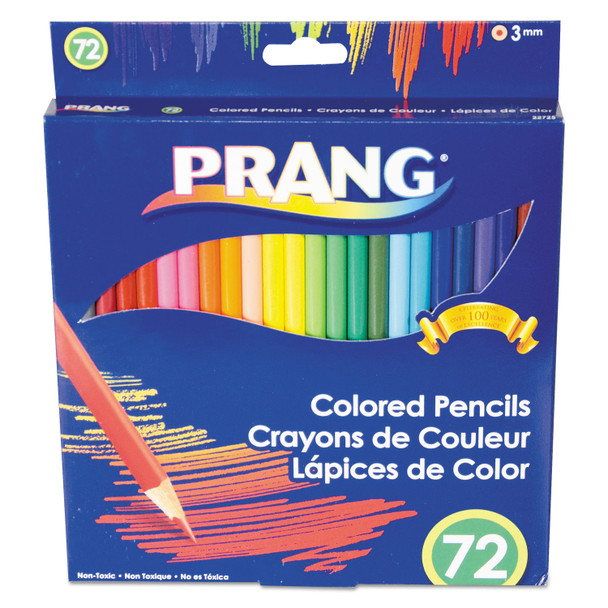 Colored Pencil Sets, 3 mm, 2B, Assorted Lead and Barrel Colors, 72/Pack