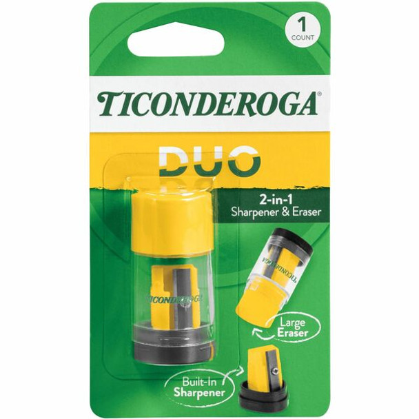 Ticonderoga DUO Manual Pencil Sharpener - Multicolor - 1 Each