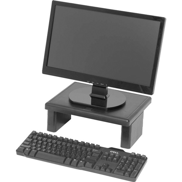 DAC Height Adjustable LCD/TFT Monitor Riser - 66 lb Load Capacity - Flat Panel Display Type Supported - 4.8" Height x 13" Width x 10.5" Depth - Black