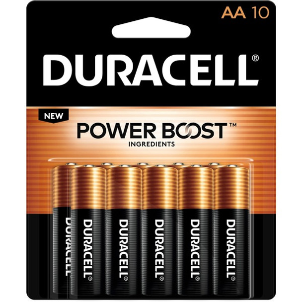 Duracell Coppertop Alkaline AA Battery 10-Packs - For Multipurpose - AA - 1.5 V DC - 48 / Carton