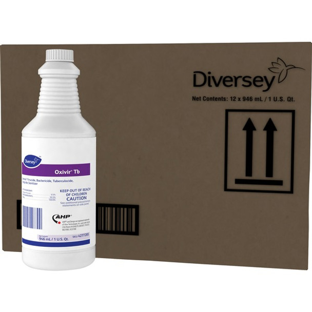 Diversey Oxivir Ready-to-use Surface Cleaner - For Hospital - 32 fl oz (1 quart) - 12 / Carton - VOC-free, APE-free, Odorless
