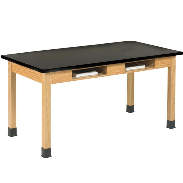 Diversified Spaces PerpetuLab Wooden Leg Science Table with Plain Apron - For - Table TopRectangle Top - Square Leg Base - 4 Legs x 48" Table Top Width x 24" Table Top Depth x 0.25" Table Top Thickness - 30" Height - Assembly Required - 1 Each