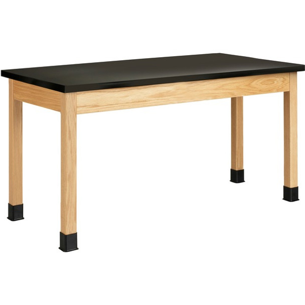 Diversified Spaces PerpetuLab Wooden Leg Science Table with Plain Apron - For - Table TopEpoxy Rectangle Top - Square Leg Base - 4 Legs x 72" Table Top Width x 30" Table Top Depth x 1" Table Top Thickness - 30" Height - Assembly Required - 1 Each