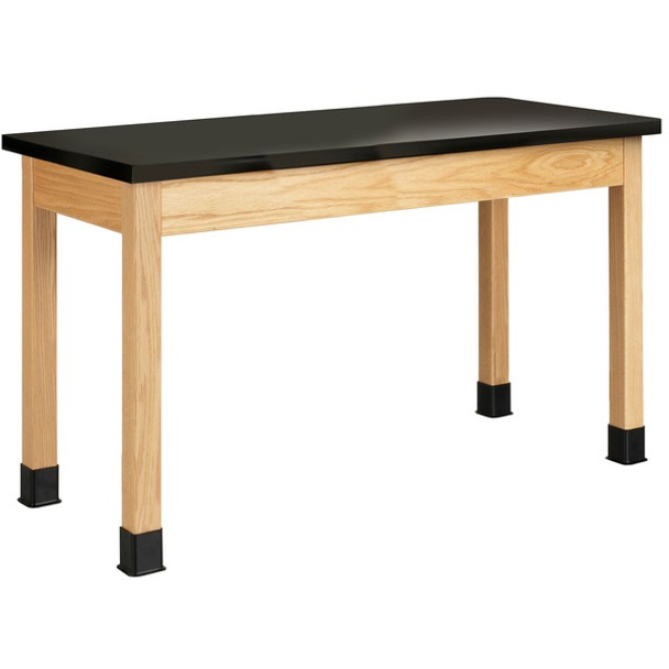 Diversified Spaces PerpetuLab Wooden Leg Science Table with Plain Apron - For - Table TopRectangle Top - Square Leg Base - 4 Legs x 54" Table Top Width x 24" Table Top Depth - 30" Height - Assembly Required - 1 Each