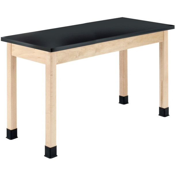 Diversified Spaces PerpetuLab Wooden Leg Science Table with Plain Apron - For - Table TopRectangle Top - Square Leg Base - 4 Legs x 54" Table Top Width x 24" Table Top Depth - 36" Height - Assembly Required - Maple Top Material - 1 Each