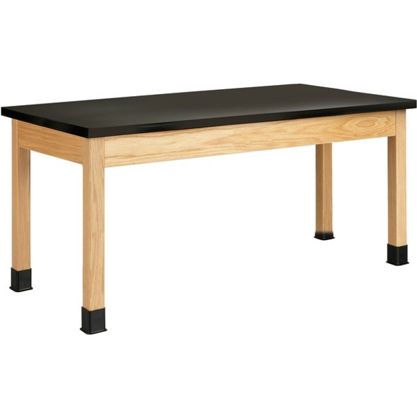 Diversified Spaces PerpetuLab Wooden Leg Science Table with Plain Apron - For - Table TopEpoxy Rectangle Top - Square Leg Base - 4 Legs x 72" Table Top Width x 24" Table Top Depth x 1" Table Top Thickness - 30" Height - Assembly Required - 1 Each