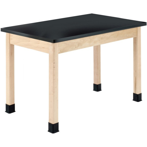 Diversified Spaces PerpetuLab Wooden Leg Science Table with Plain Apron - For - Table TopRectangle Top - Square Leg Base - 4 Legs x 60" Table Top Width x 24" Table Top Depth - 30" Height - Assembly Required - Maple Top Material - 1 Each