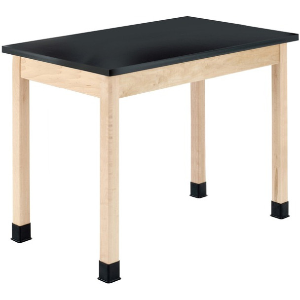 Diversified Spaces PerpetuLab Wooden Leg Science Table with Plain Apron - For - Table TopRectangle Top - Square Leg Base - 4 Legs x 60" Table Top Width x 24" Table Top Depth - 36" Height - Assembly Required - Maple Top Material - 1 Each