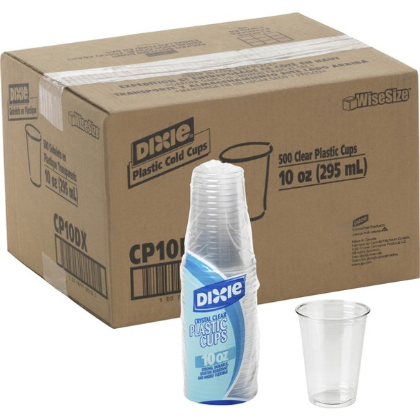 Dixie 10 oz Cold Cups by GP Pro - 25 / Pack - 20 / Carton - Clear - Plastic - Cold Drink