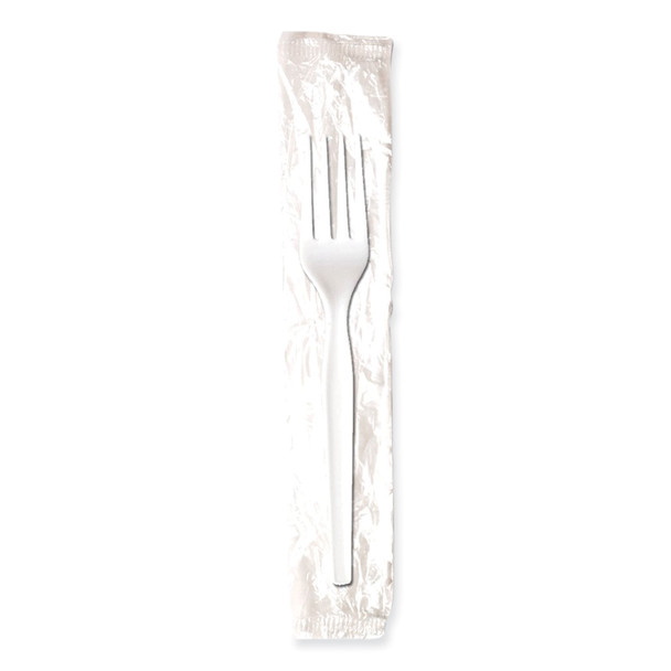 Mediumweight Polypropylene Cutlery, Forks, White, 1,000/Carton