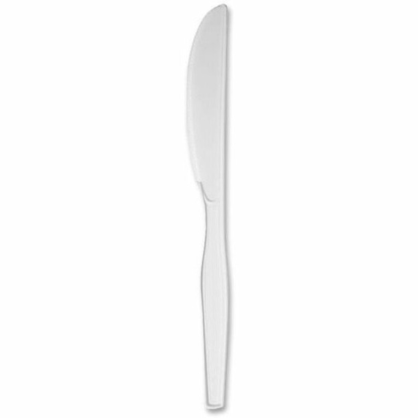 Dixie Medium-weight Disposable Knives by GP Pro - 1000/Carton - Utility Knife - 1 x Utility Knife - White