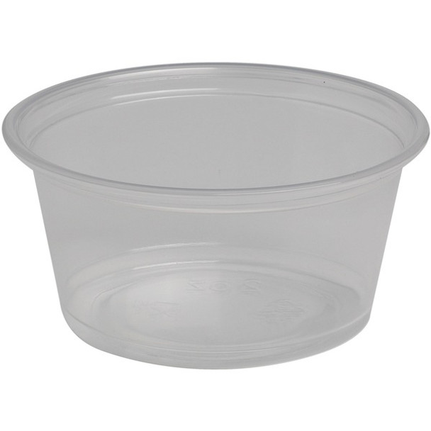 Dixie 2 oz Souffle Cups by GP Pro - 200 / Pack - 12 / Carton - Clear - Plastic - Sauce