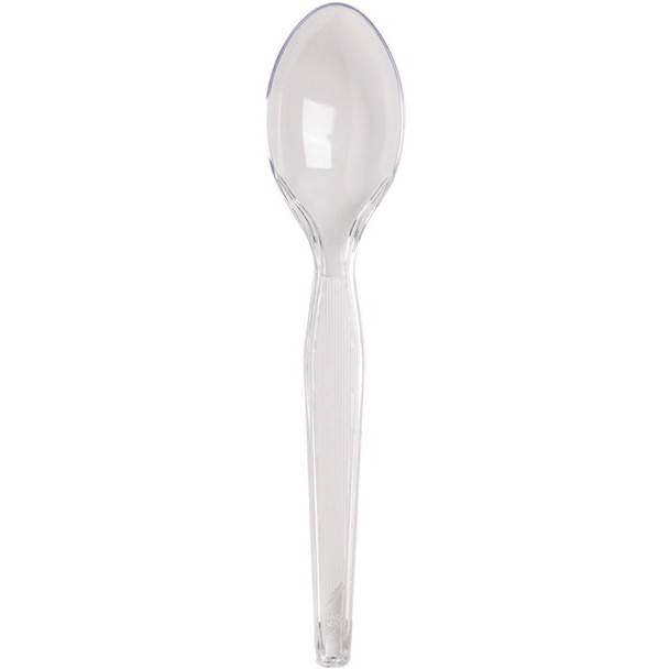 Dixie Heavyweight Plastic Cutlery - 1000/Carton - Teaspoon - 1 x Teaspoon - Breakroom - Disposable - Clear