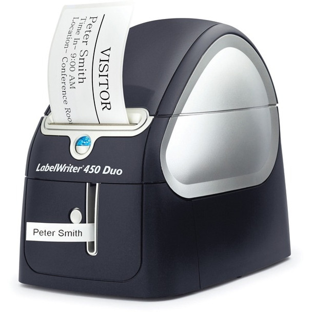 Dymo LabelWriter 450 Duo Direct Thermal Printer - Monochrome - Label Print - USB - Platinum - 0.8 Second Mono - 600 x 300 dpi
