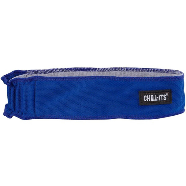 Chill-Its 6605 High-Performance Headband - 6 / Carton - 2" Height x 0.3" Width x 20" Length - Blue - Cloth, Elastic