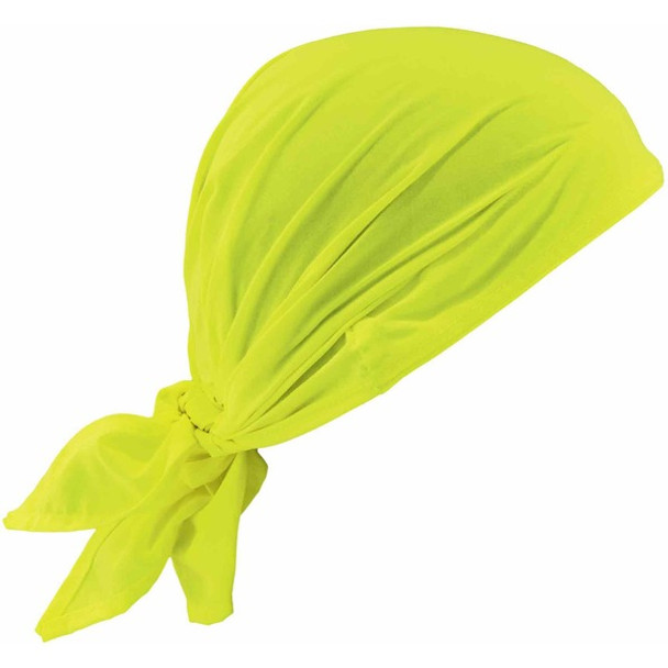 Chill-Its 6710CT Evaporative Cooling Bandana Triangle Hat - 0.5" Width x 9.5" Height x 7" Length - 6 / Carton - Lime - Polyvinyl Alcohol (PVA)