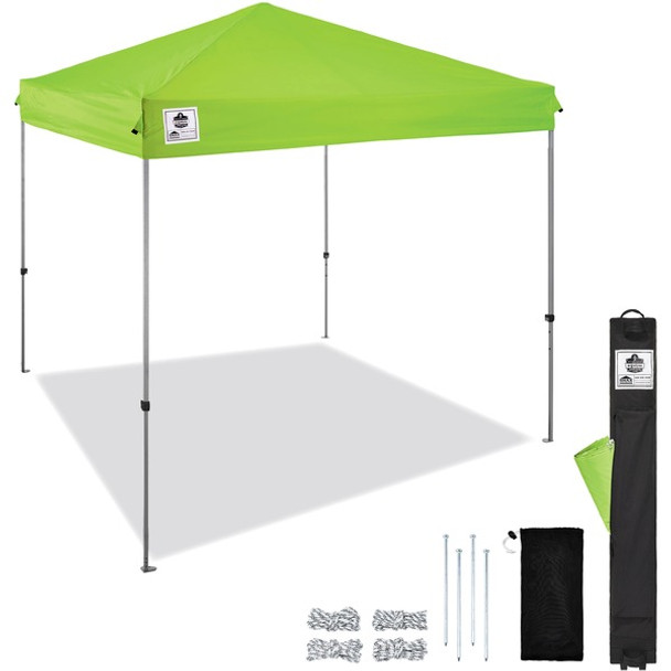 Ergodyne Instant Shelter Canopy - Canopy StyleLime - Polyester, Polyurethane - Steel Frame