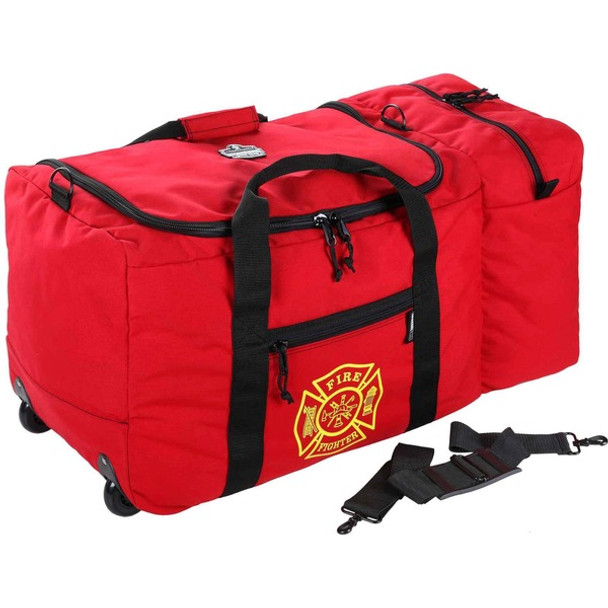 Ergodyne Arsenal 5005W Carrying Case Gear - Red - 1000D Nylon Body - Handle, Shoulder Strap - 14" Height x 14" Width x 31" Depth - Large Size - 1 Each