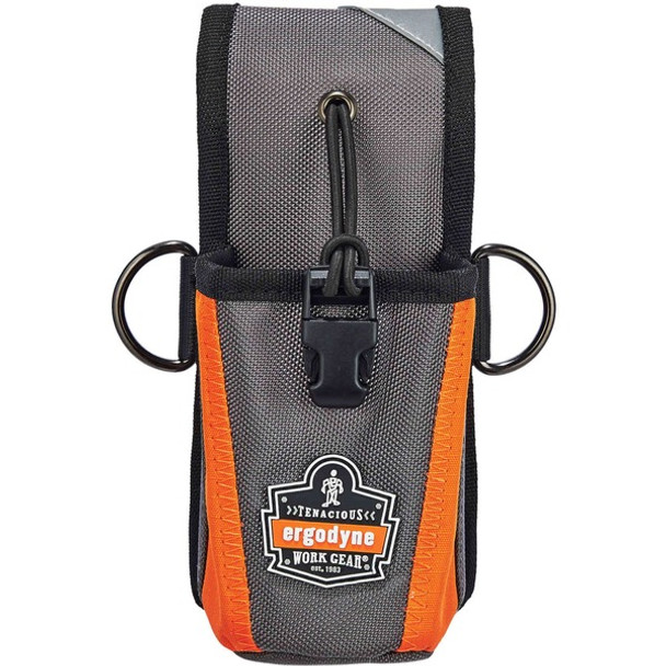 Ergodyne Arsenal 5561 Small Tool and Radio Holster with Belt Loop - 1 Each - 5 lb Load Capacity - Buckle Attachment - 2.5" Width x 4.5" Length - Gray