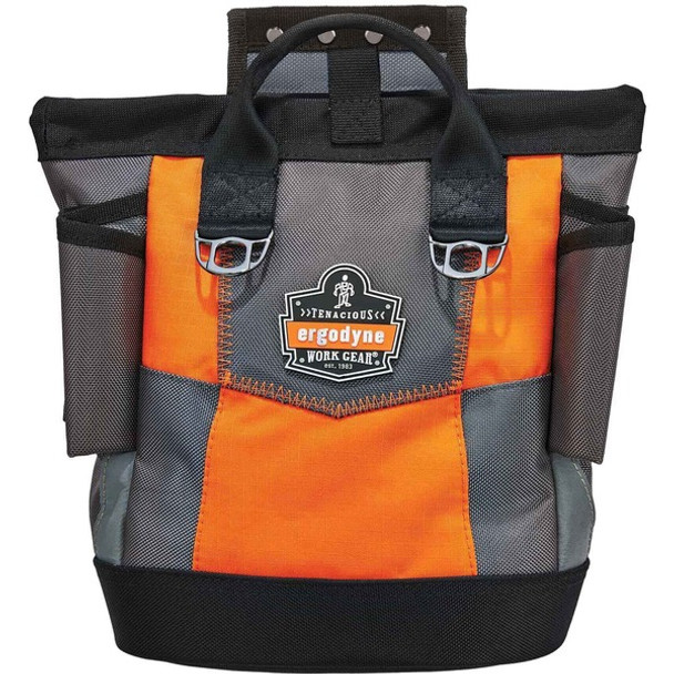 Ergodyne Arsenal 5527 Carrying Case (Pouch) Tools, Cell Phone - Orange - Abrasion Resistant - 1680D Ballistic Polyester Body - Fabric Interior Material - D-ring, Handle - 11.5" Height x 6" Width x 10" Depth - 1 Each