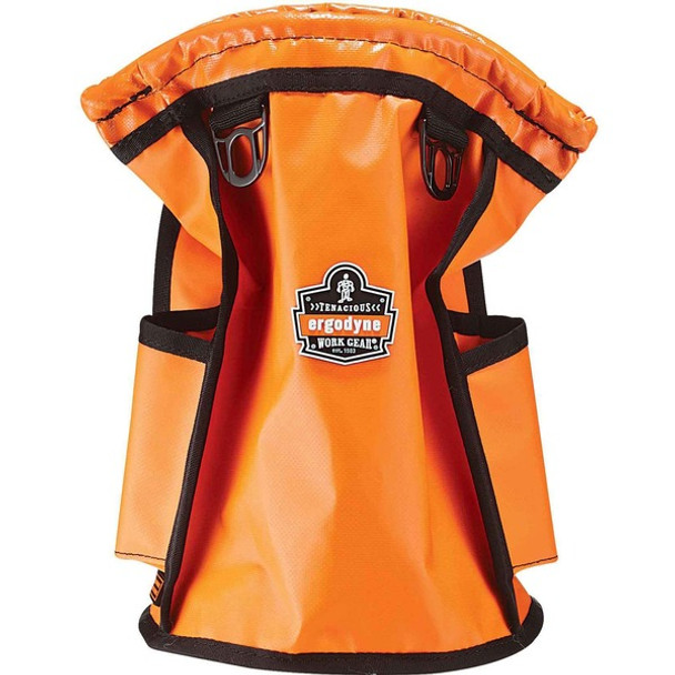 Ergodyne Arsenal 5538 Carrying Case (Pouch) Tools, Cell Phone - Orange - Water Proof - Tarpaulin Body - D-ring - 12" Height x 7.5" Width x 7.5" Depth - 1 Each