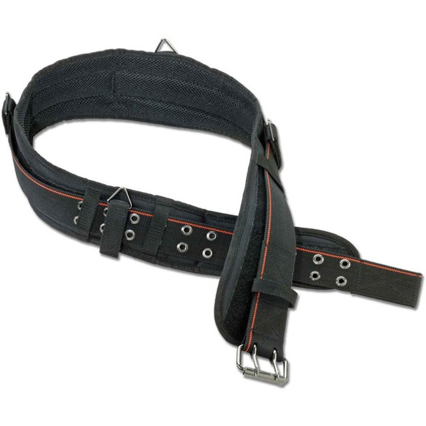 Ergodyne Arsenal 5550 3-Inch Padded Base Layer Tool Belt - 1 Each - Extra Extra Large (XXL) - Buckle Attachment - 3" Height Length - Black - Polyester, Nickel Plated, Metal, Foam