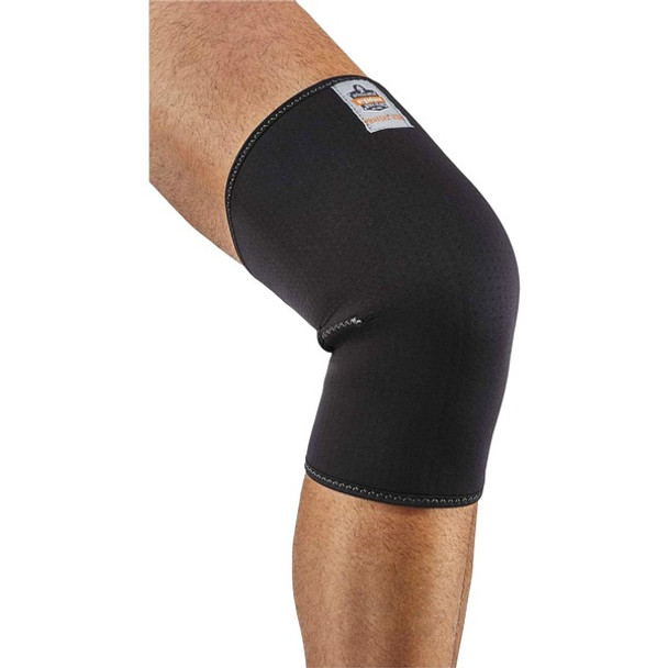 Ergodyne ProFlex 600 Single Layer Neoprene Knee Sleeve - Black - Spandex, Neoprene