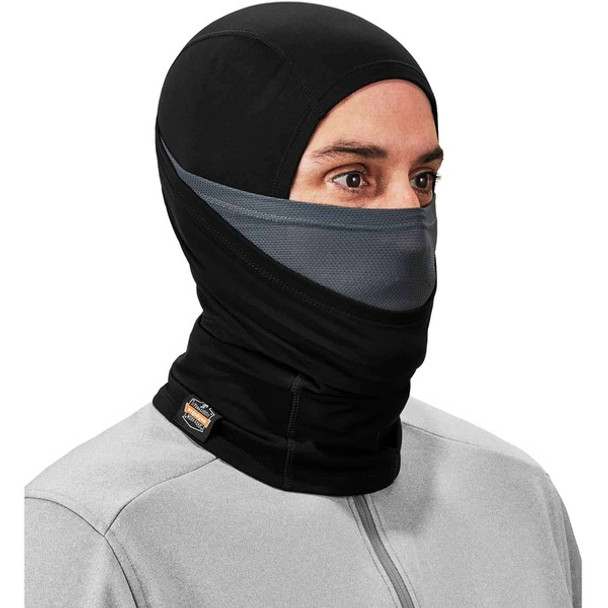 Ergodyne 6844 Balaclava Face Mask - Dual-Layer - Nylon, Spandex - Black