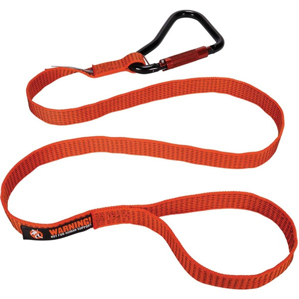 Squids 3148 Tool Lanyard - XL Locking Carabiner + Loop, 80lbs / 36kg - 1 Each - 80 lb Load Capacity - Standard - Carabiner Attachment - 2" Height x 12" Width x 76" Length - Orange - Nylon Webbing