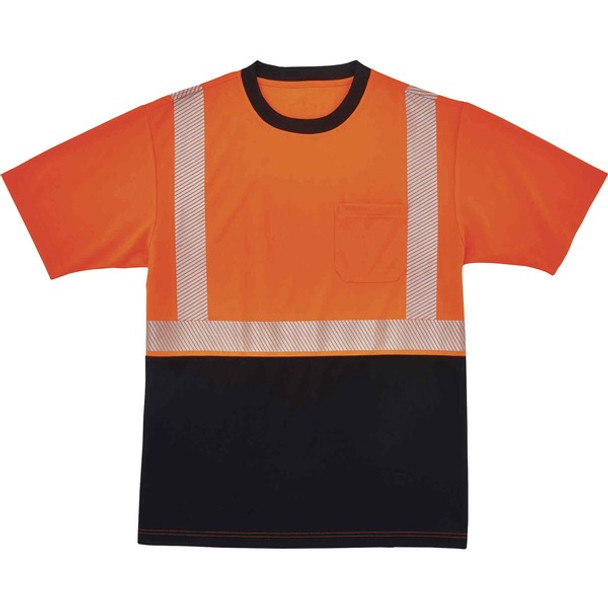 GloWear 8280BK Type R Class 2 Front Performance T-Shirt - 2XL Size - Polyester - Orange, Black